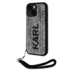 Husa Karl Lagerfeld Sequins Reversible pentru iPhone 15 Black/Silver