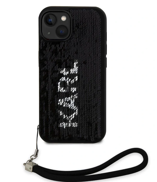 Husa Karl Lagerfeld Sequins Reversible pentru iPhone 15 Black/Silver thumb