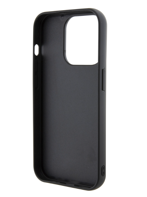 Husa Karl Lagerfeld Fixed Glitter Metal Ikonik pentru iPhone 15 Pro Black thumb