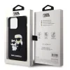 Husa Karl Lagerfeld 3D Rubber Karl and Choupette pentru iPhone 15 Pro Black