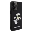 Husa Karl Lagerfeld 3D Rubber Karl and Choupette pentru iPhone 15 Pro Black