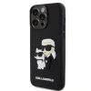 Husa Karl Lagerfeld 3D Rubber Karl and Choupette pentru iPhone 15 Pro Black