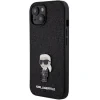 Husa Karl Lagerfeld Fixed Glitter Metal Ikonik pentru iPhone 15 Black