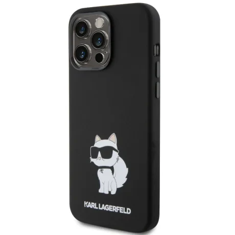 Husa Karl Lagerfeld Liquid Silicone Choupette NFT pentru iPhone 15 Pro Black
