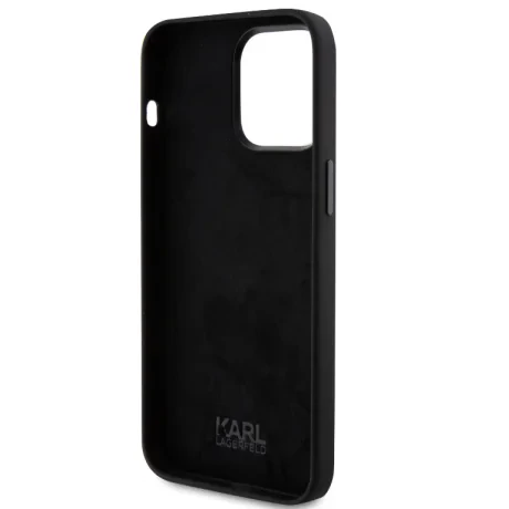 Husa Karl Lagerfeld Liquid Silicone Choupette NFT pentru iPhone 15 Pro Black