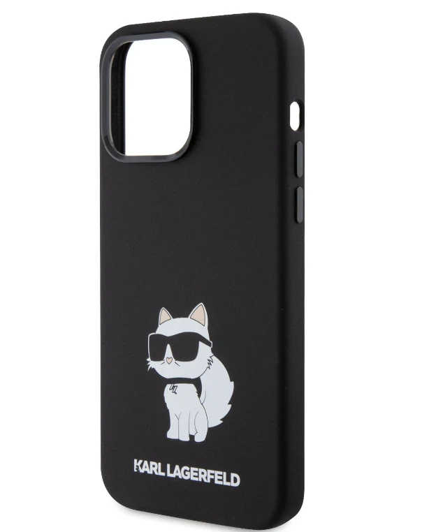 Husa Karl Lagerfeld Liquid Silicone Choupette NFT pentru iPhone 15 Pro Black thumb
