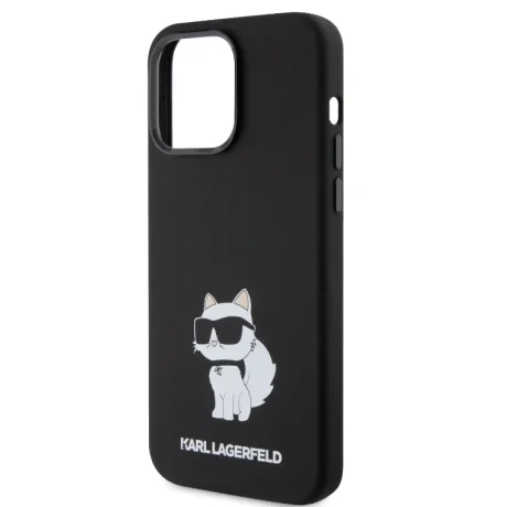 Husa Karl Lagerfeld Liquid Silicone Choupette NFT pentru iPhone 15 Pro Black