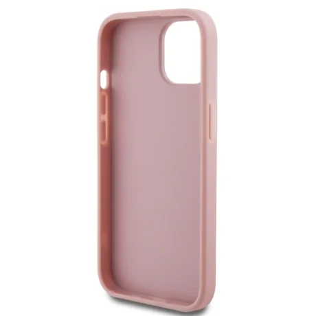 Husa Guess PU Fixed Glitter 4G Metal Logo pentru iPhone 13 Pink