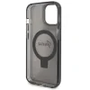 Husa Guess IML Ring Stand Glitter MagSafe pentru iPhone 15 Black