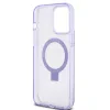 Husa Guess IML Ring Stand Glitter MagSafe pentru iPhone 15 Plus Purple