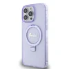 Husa Guess IML Ring Stand Glitter MagSafe pentru iPhone 15 Pro Max Purple