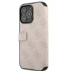 Husa Guess PU 4G Metal Logo Book pentru iPhone 15 Pink