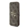 Husa Guess PU 4G Metal Logo Book Pouzdro pro iPhone 15 Pro Brown