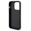 Husa Guess PU Grip Stand 4G Strass Triangle Metal Logo pentru iPhone 15 Black