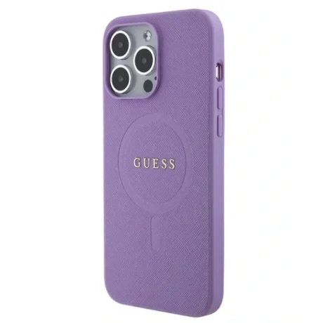 Husa Guess PU Saffiano MagSafe pentru iPhone 15 Pro Mov
