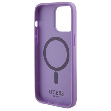 Husa Guess PU Saffiano MagSafe pentru iPhone 15 Pro Mov