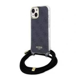 Husa Guess IML 4G Printed Crossbody pentru  iPhone 15 Black