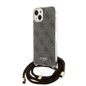 Husa Guess IML 4G Printed Crossbody pentru iPhone 15 Brown