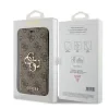 Husa Guess PU 4G Metal Logo Book pentru iPhone 15 Brown