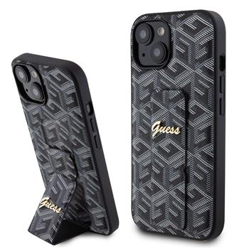 Husa Guess PU Grip Stand G Cube pentru iPhone 15 Black thumb