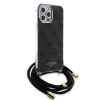 Husa Guess IML 4G Printed Crossbody pentru iPhone 15 Pro Black