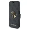 Husa Guess PU 4G Metal Logo Book pentru iPhone 15 Grey