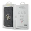 Husa Guess PU 4G Metal Logo Book pentru iPhone 15 Grey