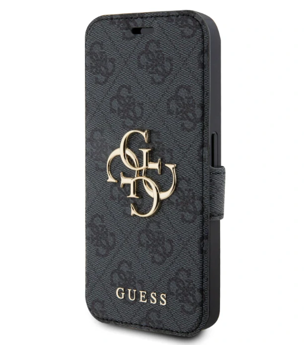 Husa Book Guess PU 4G Metal Logo pentru Phone 15 Pro Max Grey thumb