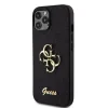 Husa Guess PU Fixed Glitter 4G Metal Logo pentru iPhone 12/12 Pro Black