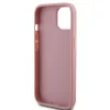 Husa Guess PU Fixed Glitter 4G Metal Logo pentru iPhone 12/12 Pro Pink