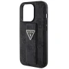 Husa Guess PU Grip Stand 4G Strass Triangle Metal Logo pentru iPhone 15 Pro Max Black