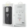 Husa Guess PU Grip Stand 4G Strass Triangle Metal Logo pentru iPhone 15 Pro Max Black