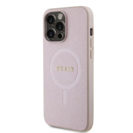 Husa Guess PU Saffiano MagSafe pentrui Phone 15 Pro Max