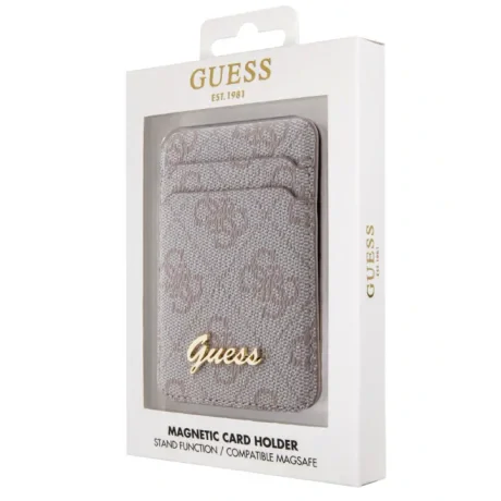 Guess 4G Metal Script MagSafe Cardslot Pink