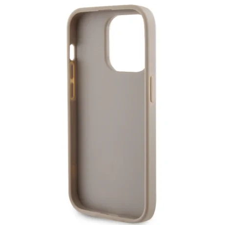 Husa Guess PU Perforated 4G Glitter Metal Logo pentru iPhone 15 Pro Max Gold