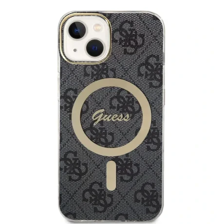 Husa Guess IML 4G MagSafe pentru iPhone 15 Black