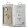 Husa Guess PU Fixed Glitter 4G Metal Logo pentru iPhone 13 Gold