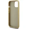 Husa Guess PU Fixed Glitter 4G Metal Logo pentru iPhone 13 Gold