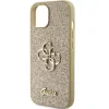 Husa Guess PU Fixed Glitter 4G Metal Logo pentru iPhone 13 Gold