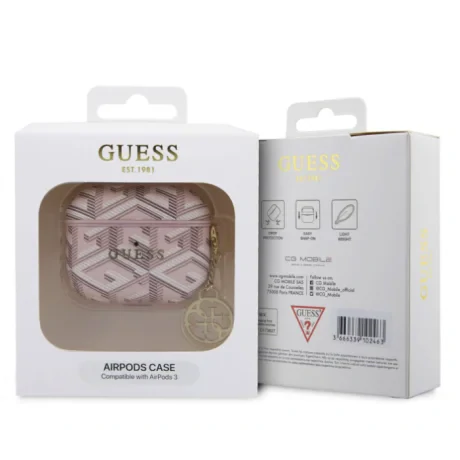 Husa Guess PU G Cube Charm pentru AirPods 3 Pink