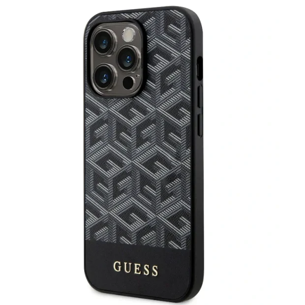 Husa Guess PU G Cube MagSafe pentru iPhone 15 Pro Black