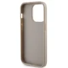 Husa Guess PU Perforated 4G Glitter Metal Logo pentru iPhone 12/12 Pro Gold