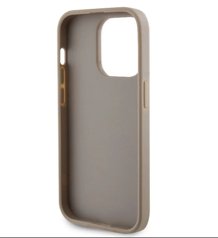 Husa Guess PU Perforated 4G Glitter Metal Logo  pentru iPhone 15 Pro Gold