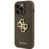 Husa Guess PU Perforated 4G Glitter Metal Logo pentru iPhone 15 Pro Maro