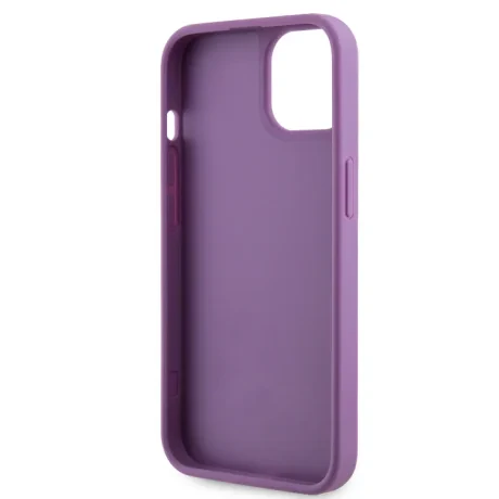 Husa Guess Rhinestones Triangle Metal Logo pentru iPhone 13 Purple