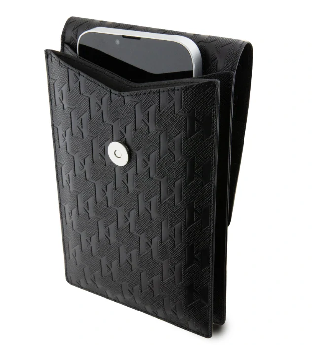 Geanta Karl Lagerfeld Saffiano Monogram Wallet Phone Bag Choupette NFT Black thumb