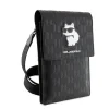 Geanta Karl Lagerfeld Saffiano Monogram Wallet Phone Bag Choupette NFT Black