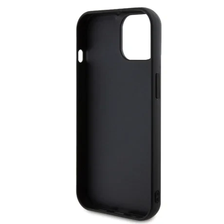 Husa  Guess PU Square Mirror Script Logo pentru iPhone 15 Black