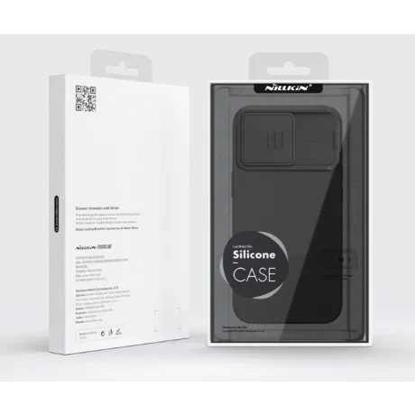 Husa Silicon Nillkin CamShield Silky Magnetic pentru iPhone 15 Pro Max Black