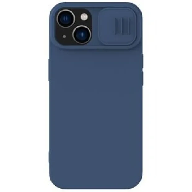 Husa Silicon Nillkin CamShield Silky pentru iPhone 15 Plus Midnight Blue